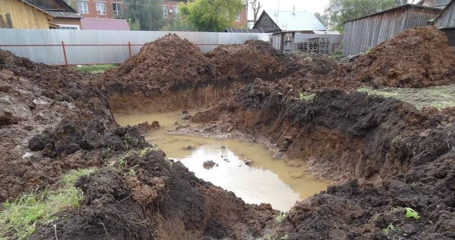 Участок с высоким уровнем грунтовых вод